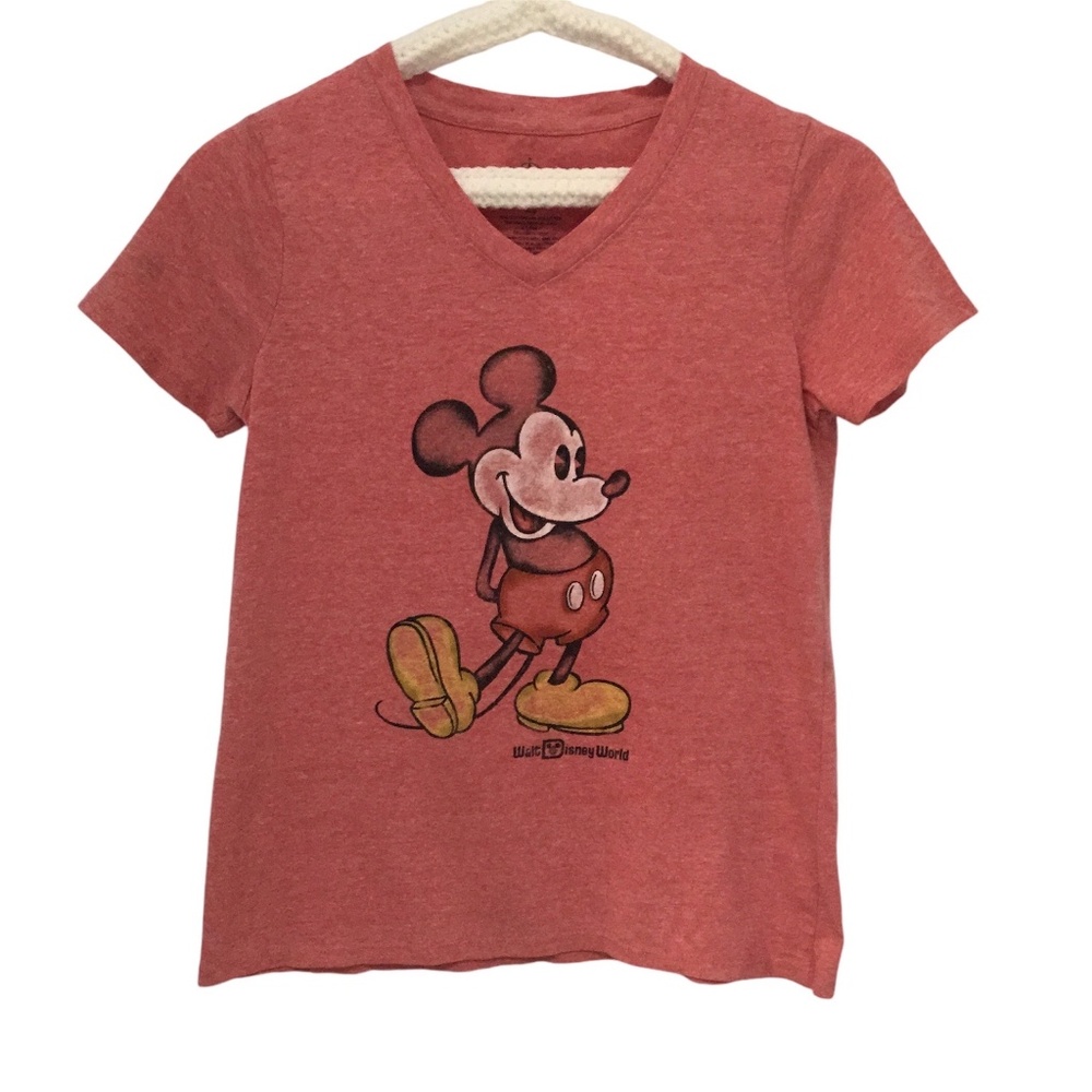 Walt Disney World Mickey Mouse tee woman’s, red, short sleeved